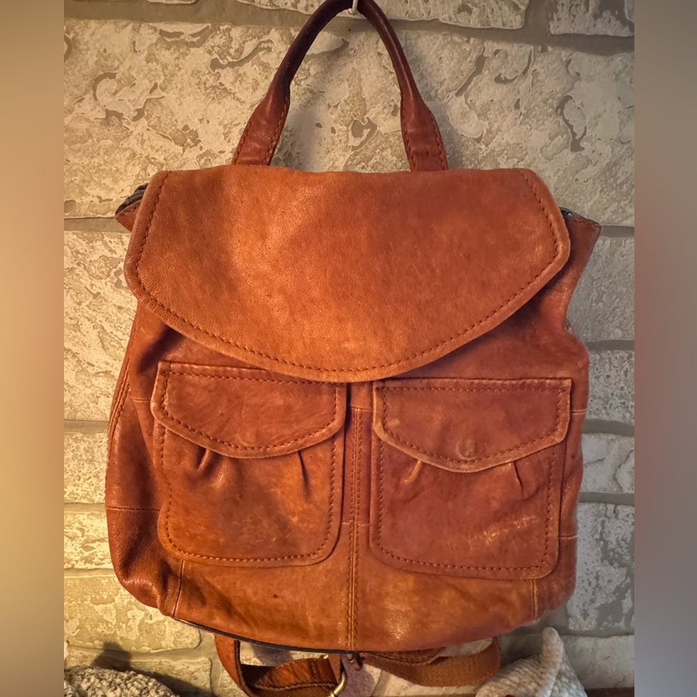 Fossil Vintage Leather Backpack - image 1
